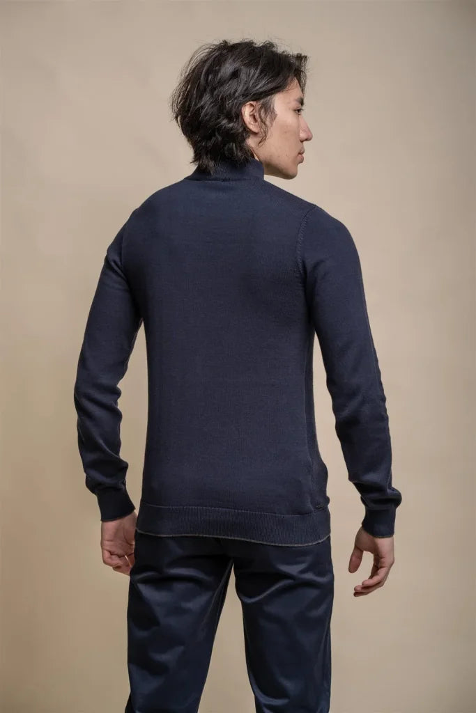 Kyle Mid Grey - Pullover für Herren mit Reißverschluss