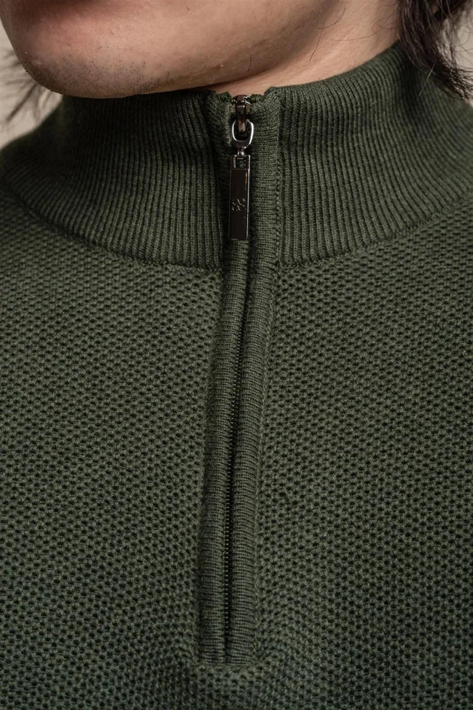 Kyle Mid Grey - Pullover für Herren mit Reißverschluss