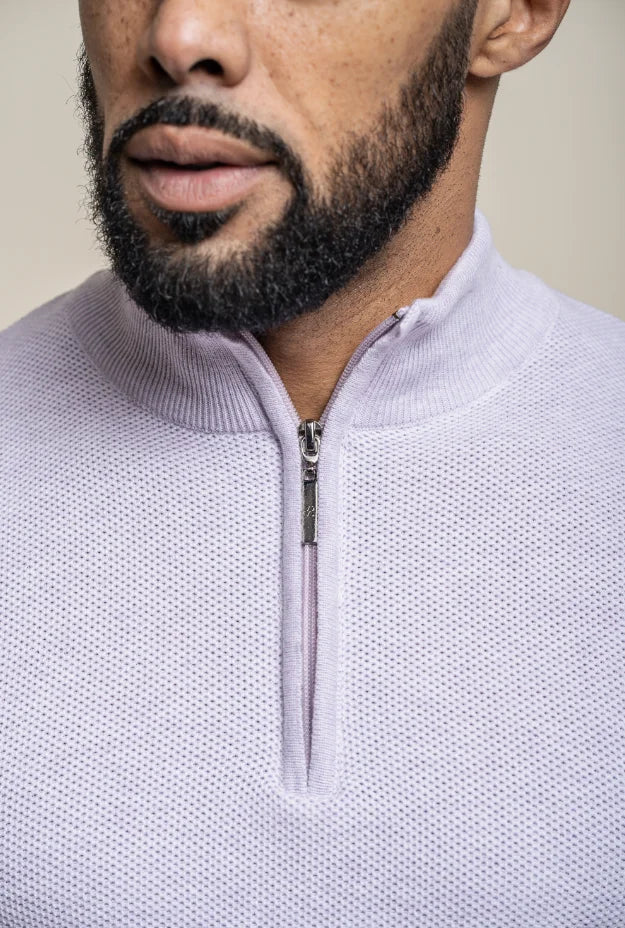 Kyle Mid Grey - Pullover für Herren mit Reißverschluss