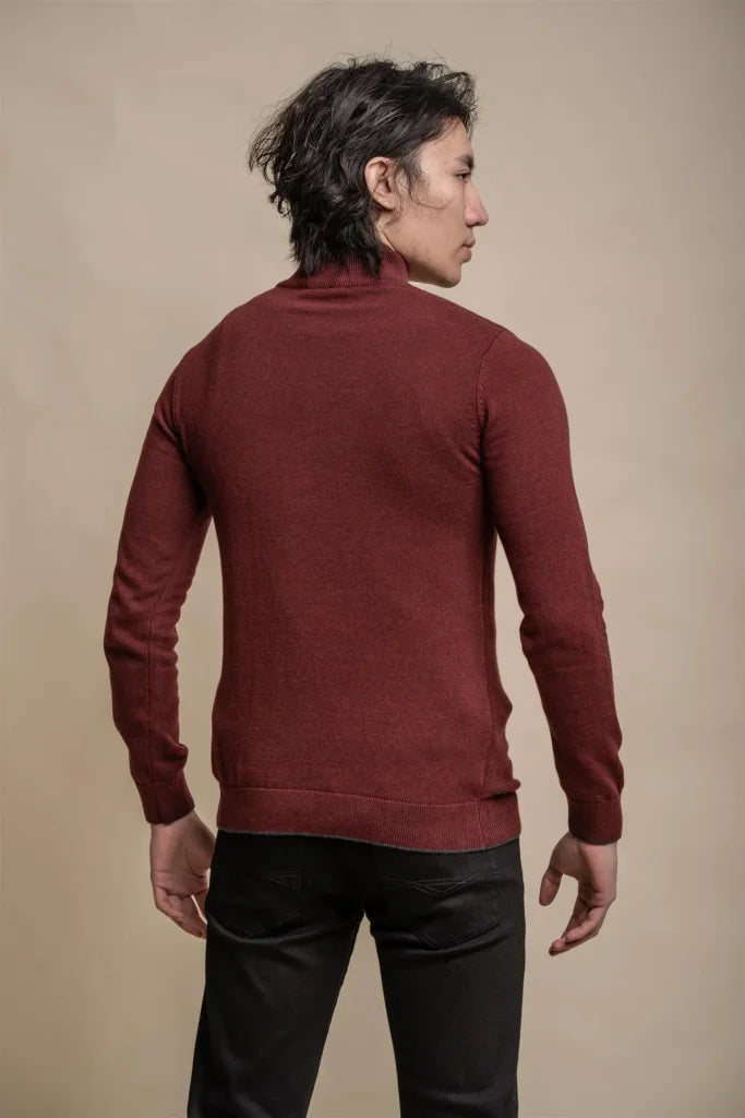 Kyle Mid Grey - Pullover für Herren mit Reißverschluss