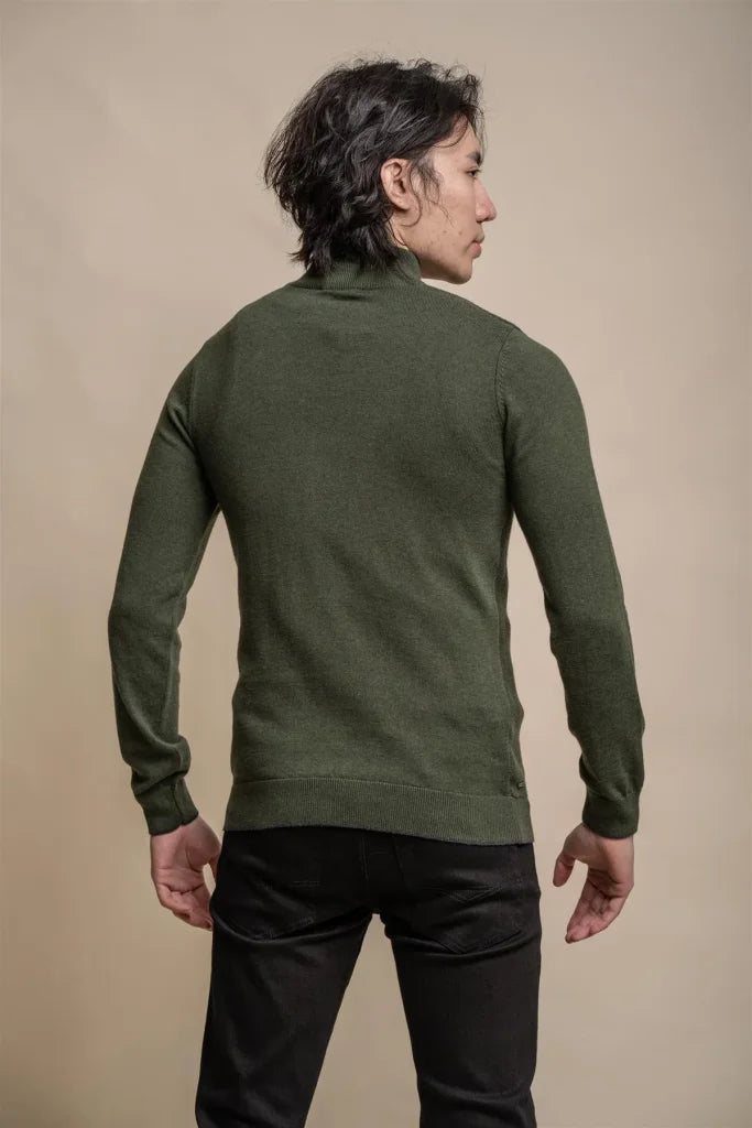 Kyle Mid Grey - Pullover für Herren mit Reißverschluss