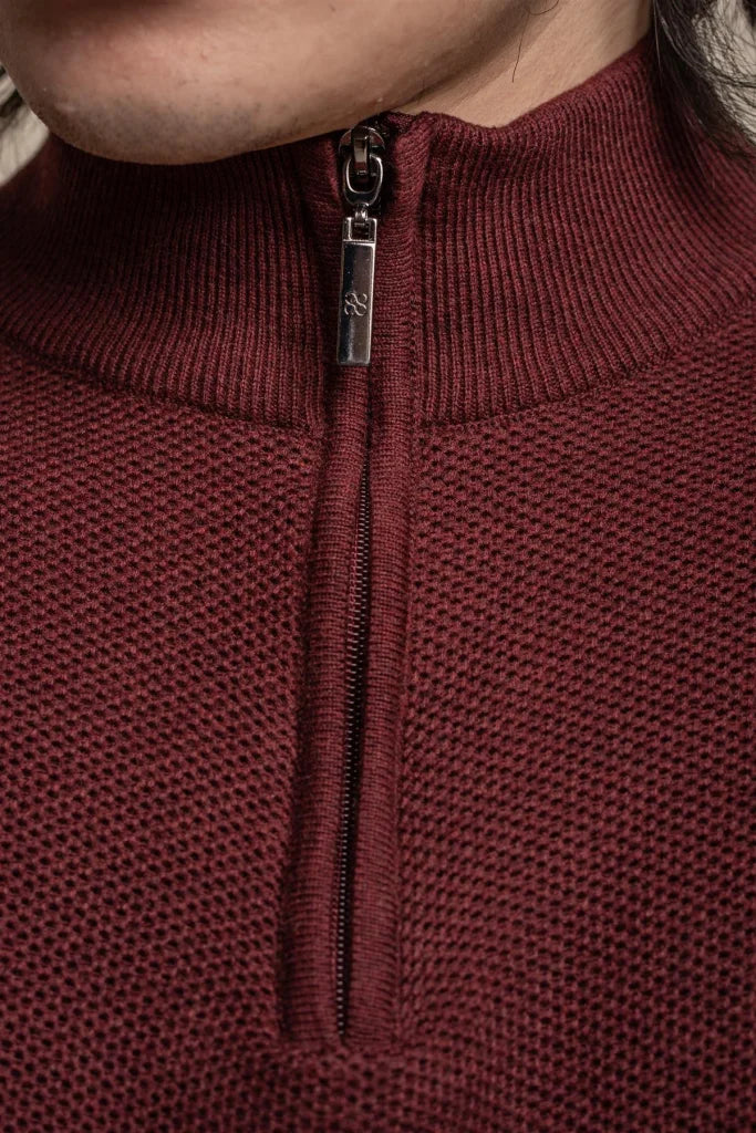 Kyle Olive Green - Pullover für Herren mit Reißverschluss