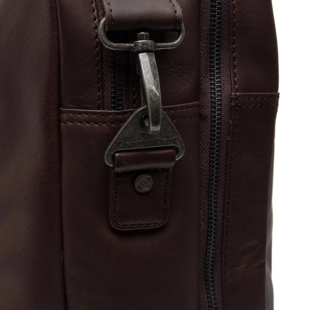 Leder-Laptoptasche - The Chesterfield Brand Boston Braun