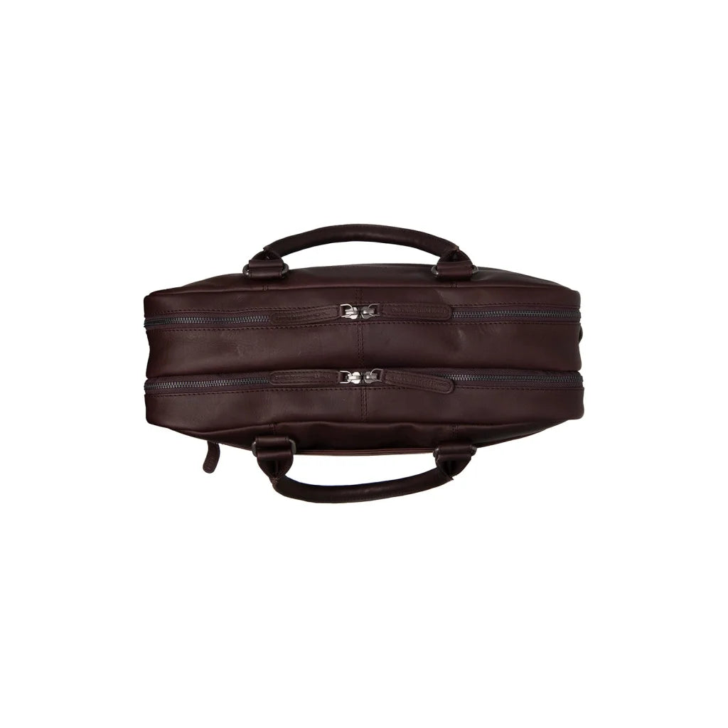 Leder-Laptoptasche - The Chesterfield Brand Boston Braun