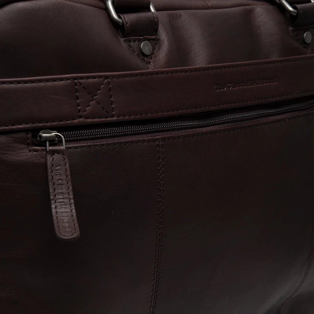 Leder-Laptoptasche - The Chesterfield Brand Boston Braun