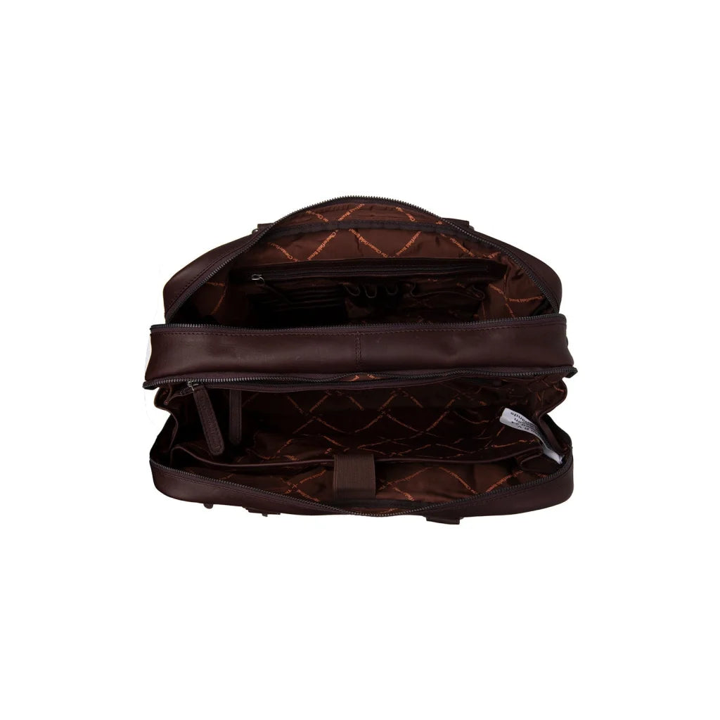 Leder-Laptoptasche - The Chesterfield Brand Boston Braun
