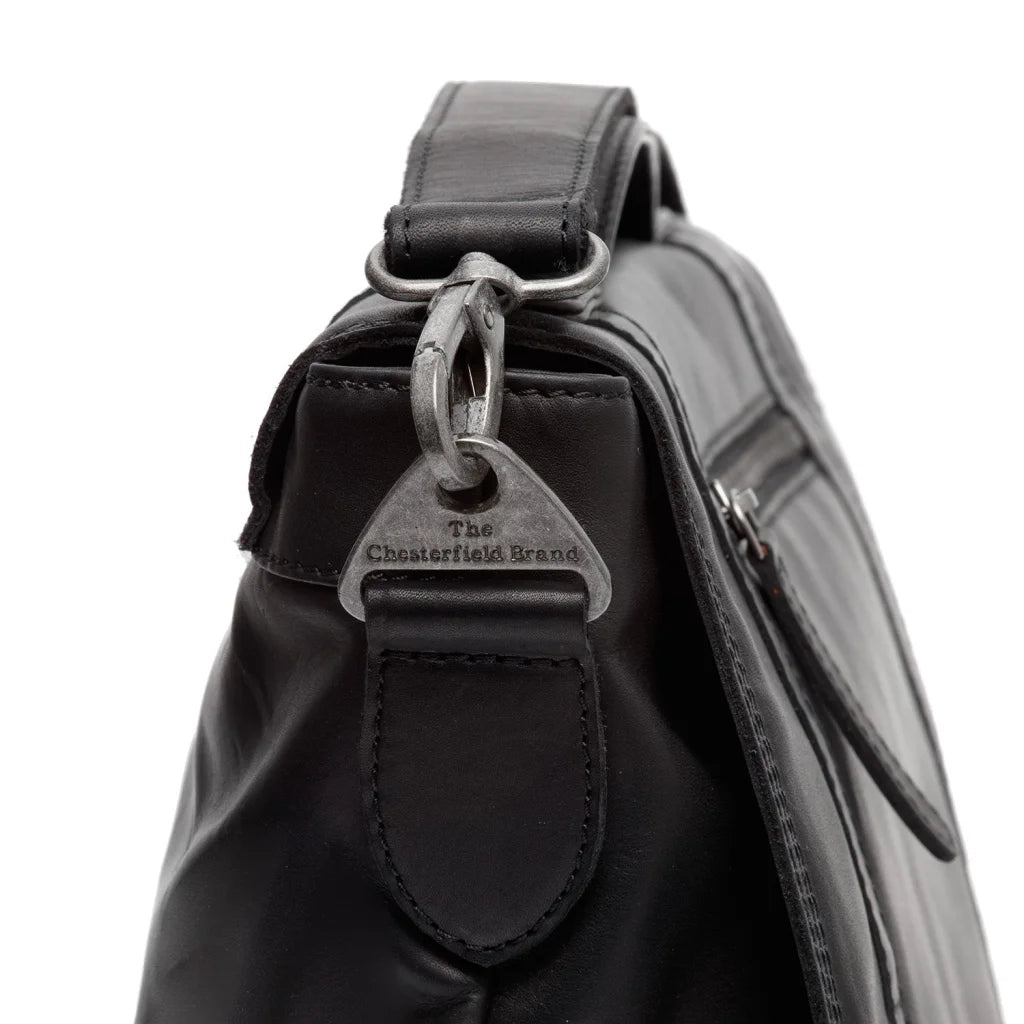 Leder-Laptoptasche - The Chesterfield Brand Veneto Schwarz