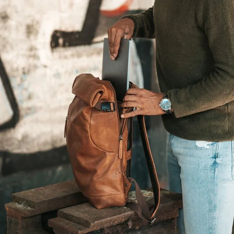 Leder Rucksack - The Chesterfield Brand Liverpool Cognac
