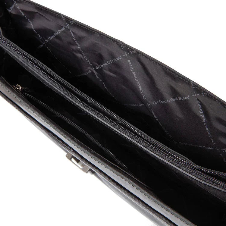 Lederne Aktentasche - The Chesterfield Brand Oxford Schwarz