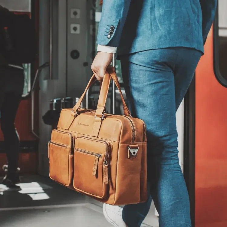 Lederne Laptoptasche - The Chesterfield Brand Misha Cognac