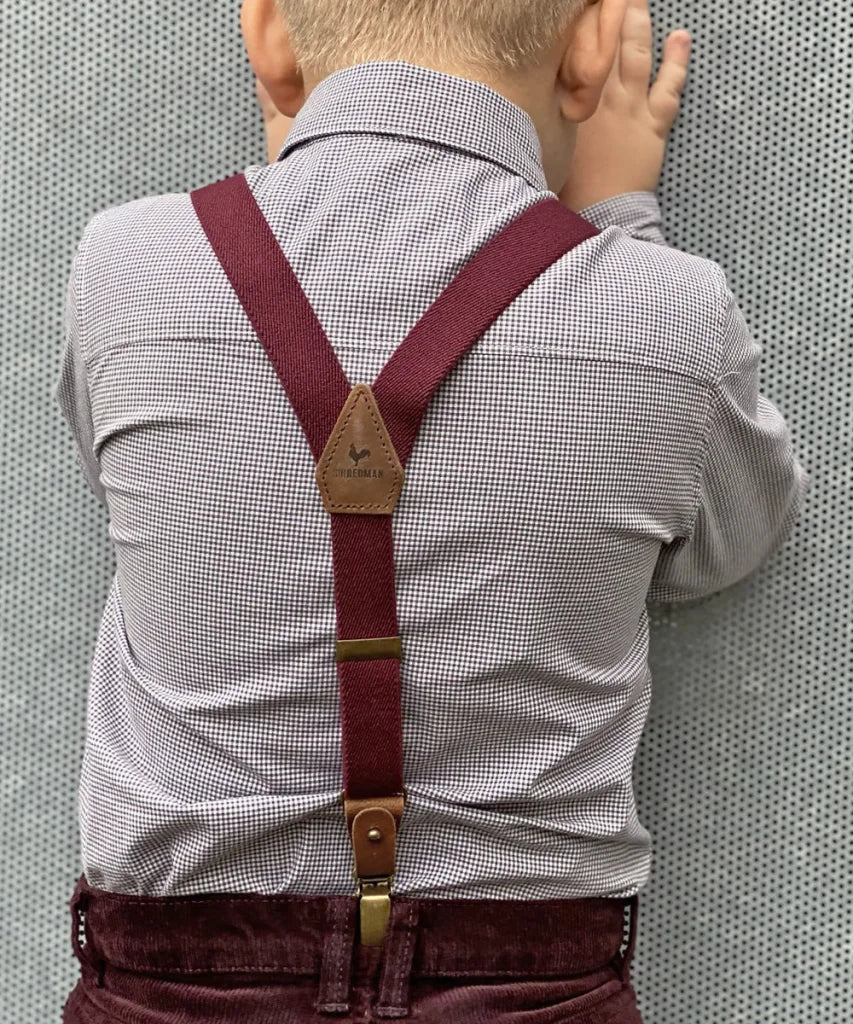 Luxe Hosenträger für Kinder - Buck Burgundy - Hosenträger