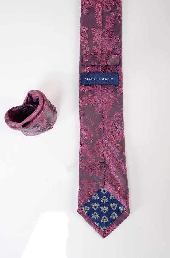 Marc Darcy Gentleman’s Set Berry Paisley Krawatte