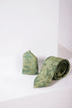 Marc Darcy Gentlemen-Set Zielony Paisley Krawat & Poszetka
