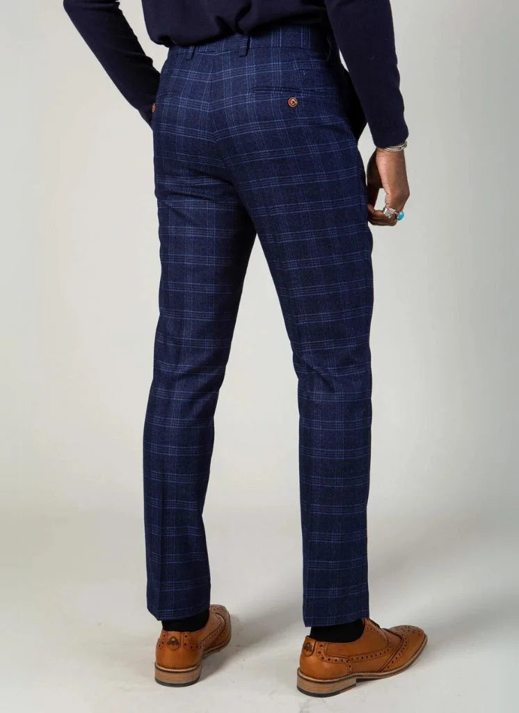 Marc Darcy - Hose Blau Chigwell Tweed