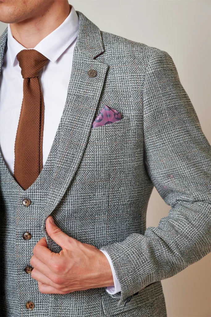 Marc Darcy – Sakko Tweed Kris Silver Grey - Sakko