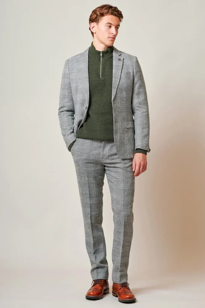 Marc Darcy – Sakko Tweed Kris Silver Grey - Sakko