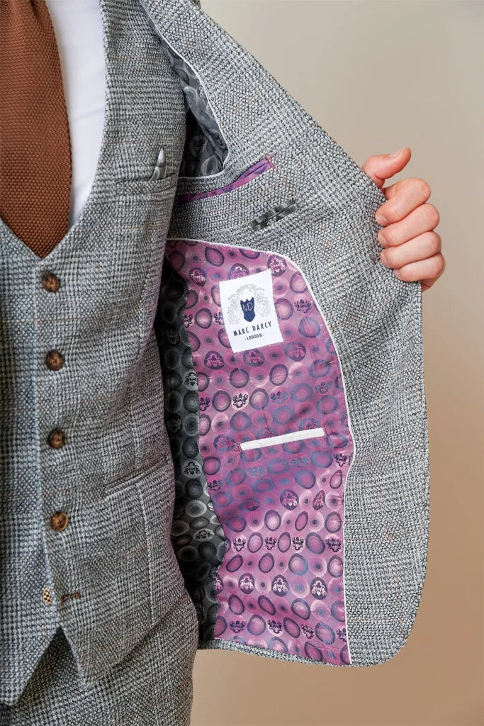 Marc Darcy – Sakko Tweed Kris Silver Grey - Sakko