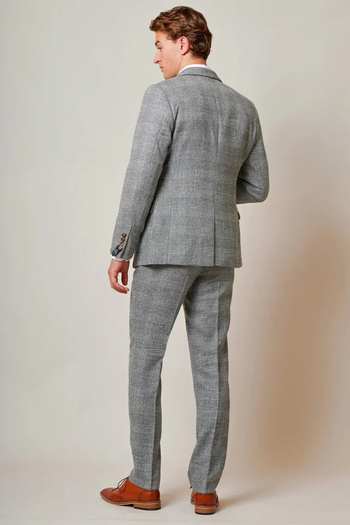 Marc Darcy – Sakko Tweed Kris Silver Grey - Sakko