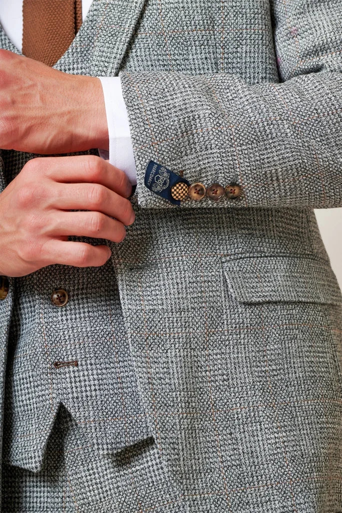 Marc Darcy – Sakko Tweed Kris Silver Grey - Sakko