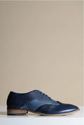 Granatowe skórzane buty, Marc Darcy Ryan - Wingtip Brogue
