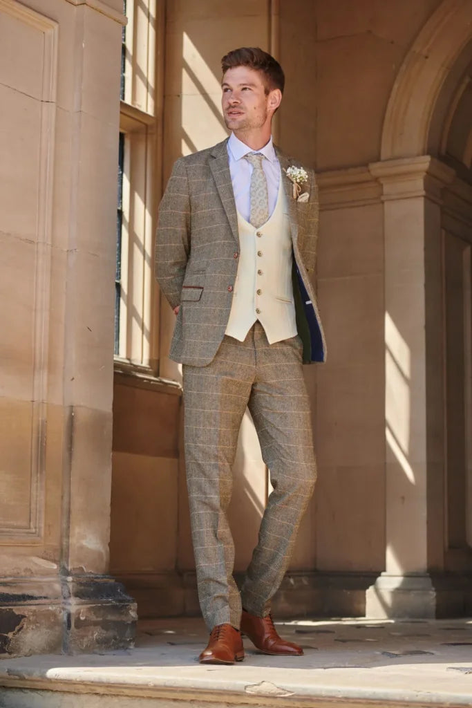 Mix and Match - 3 - teiliger Herrenanzug Herringbone