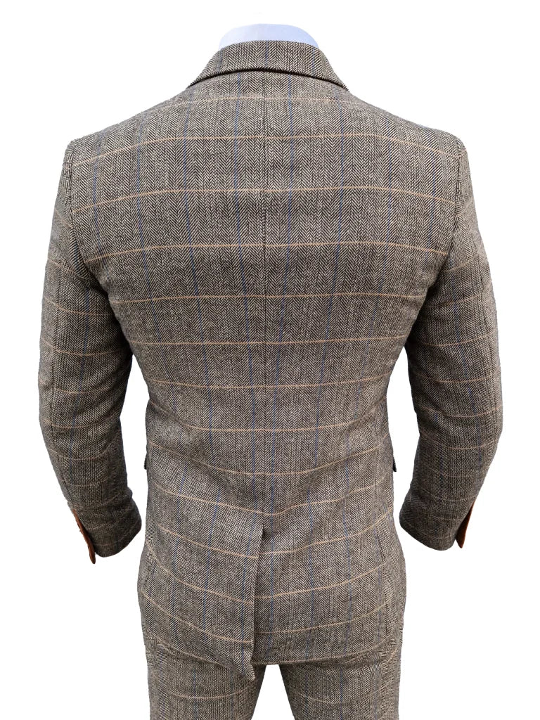 Mix and Match - 3 - teiliger Herrenanzug Herringbone