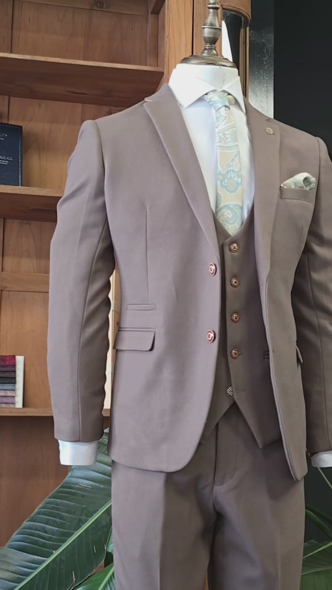 3-teiliger Anzug - Herrenanzug in Hellbraun - Marc Darcy HM5 Tan Suit