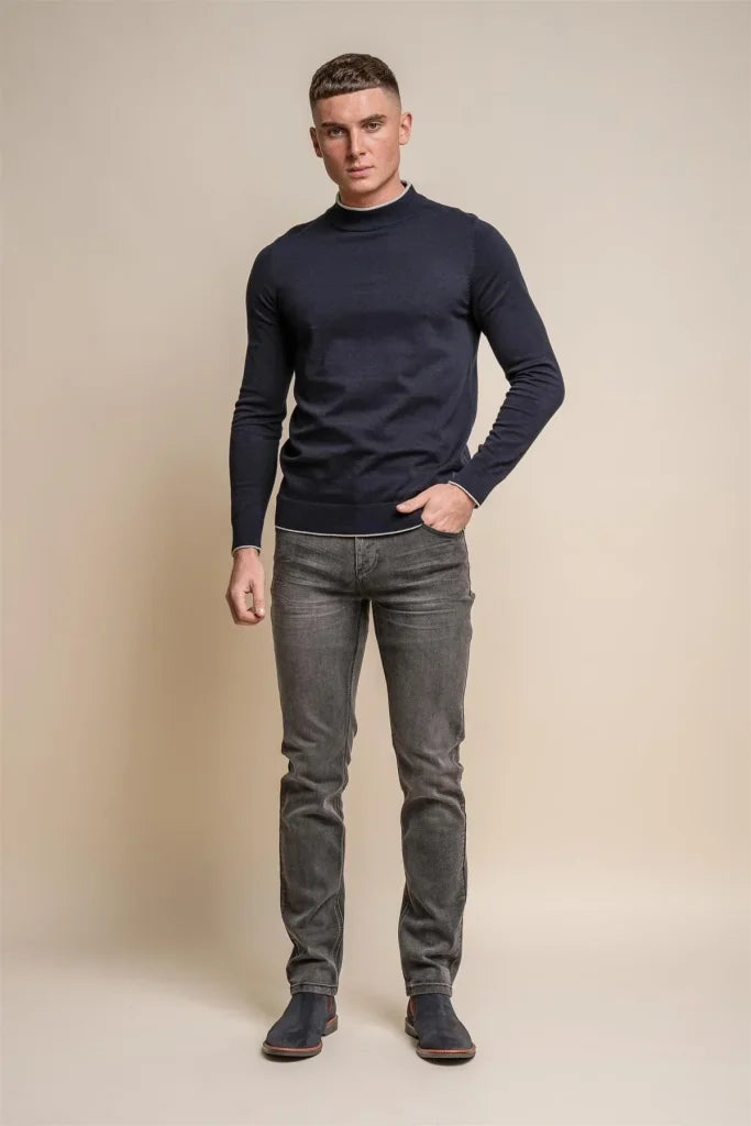 Rio Navy - Rollkragenpullover für Herren - Cavani - coltrui