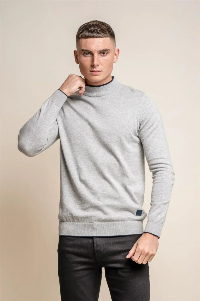 Rio Navy - Rollkragenpullover für Herren - Cavani - Grey