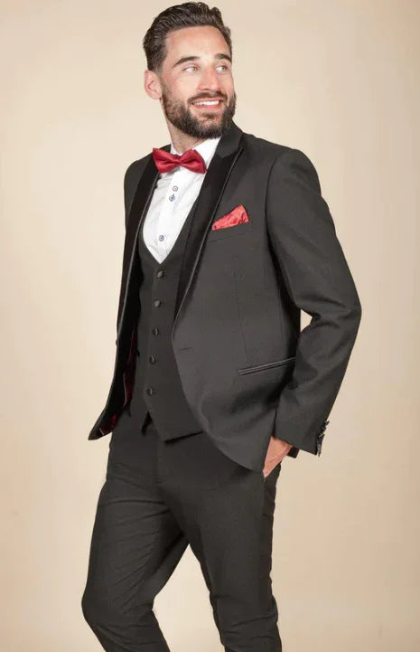 Schwarzer Smoking 3 - teilig - tuxedo